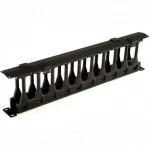 Аксессуар для серверного шкафа Hyperline Кабельный организатор с крышкой глубина 106 мм 19" 1U CMF-1U-FPL106-MCOV-RAL9005