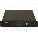 Полка для серверного шкафа Hyperline для документов с замком 2U 88х483х460 мм TDR3-2U-460-RAL9004