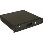 Полка для серверного шкафа Hyperline для документов с замком 2U 88х483х460 мм TDR3-2U-460-RAL9004