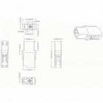 Аксессуар для оптических сетей Hyperline Оптический проходной адаптер LC-LC MM simplex корпус пластиковый бежевый белые колпачки FA-P00Z-LC/LC-N/WH-BG