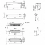 Аксессуар для кабельных сетей Hyperline Разъем TELCO/амфенол 25 пар кат.3 Male PLUG-TELCO-M