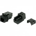Модуль Hyperline Модуль Keystone Jack RJ-45(8P8C) категория 5e KJ9-8P8C-C5e-90-BK