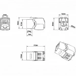 Модуль Hyperline Модуль Keystone Jack RJ-45(8P8C) категория 6 KJ8-8P8C-C6-180-TLS-WH