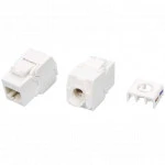 Модуль Hyperline Модуль Keystone Jack RJ-45(8P8C) категория 6 KJ8-8P8C-C6-180-TLS-WH