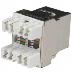 Модуль Hyperline Модуль Keystone Jack RJ-45(8P8C) категория 6 KJ5-8P8C-C6-180-SH-F-WH