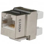 Модуль Hyperline Модуль Keystone Jack RJ-45(8P8C) категория 6 KJ5-8P8C-C6-180-SH-F-WH