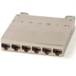 Аксессуар для кабельных сетей Hyperline Кассета для медных претерминированных решений 6 экранированных портов RJ-45 категории 6A PPTR-CSS-1-6xRJ45-C6A-SH-STL