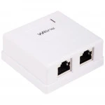 Сетевая розетка WRline Розетка компьютерная RJ-45 категория 5e экранированная двойная внешняя WR-WS-8P8C-C5E-SH-2