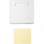 Сетевая розетка Hyperline Розетка компьютерная RJ-45(8P8C) категория 6 двойная внешняя SB1-2-8P8C-C6-WH