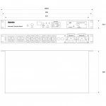 Аксессуар для серверного шкафа Hyperline блок розеток с функцией авт. включения резервного питания 1U (6хIEC320 C13, 2хIEC320 C19) ATS-R-128H0812-Intelligent