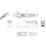 Инструмент для монтажа СКС Hyperline Инструмент обжимной для разъемов RJ45 серии PLUE категории 6A и 8 HL-3J01L012