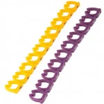 Аксессуар для кабельных сетей Hyperline Маркеры (клипсы) на кабель 10 цветов (100 шт.) MA-55-R