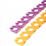 Аксессуар для кабельных сетей Hyperline Маркеры (клипсы) на кабель 10 цветов (100 шт.) MA-55-R