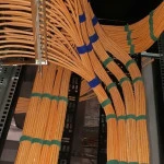 Аксессуар для серверного шкафа Hyperline Перфорированный вертикальный кабельный организатор-лоток 150х9 мм высотой 1868 мм для шкафа серии TTR TTB для шкафа высотой 42U CDV-150x9-42U-RAL9005