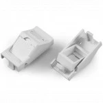 Кабельный канал Hyperline Вставка угловая 45x22.5 (аналог Mosaic) для 1 модуля формата Keystone Jack со шторками ROHS белая SIP2A-1K-M45-22.5