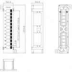 Патч-панель Hyperline Модульная настенная патч-панель на 12 портов PPWBL-12 12 портов