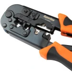 Инструмент для монтажа СКС Hyperline Инструмент обжимной (кримпер) для RJ-45, RJ-12, RJ-11 HT-N5684R