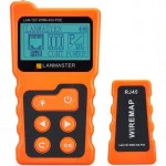 Инструмент для монтажа СКС LANMASTER Тестер витой пары LAN-TST-WRM-400-POE