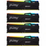 ОЗУ Kingston Beast Black RGB KF556C40BBAK4-64 DIMM, DDR5, 64 Гб (4 х 16 Гб), 5600 МГц