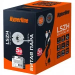 Кабель витая пара Hyperline FUTP4R-C5E-S24-IN-LSZH-GY-305