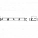 Аксессуар для серверного шкафа Hyperline Кабельный организатор 1U с металлическими кольцами 85x43 мм 19" CMW-1U-01-BK