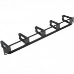 Аксессуар для серверного шкафа Hyperline Кабельный органайзер горизонтальный односторонний кольца 1U шир.19" глуб.70мм CM-1U-PL