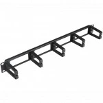 Аксессуар для серверного шкафа Hyperline Кабельный органайзер горизонтальный односторонний кольца 1U шир.19" глуб.70мм CM-1U-PL