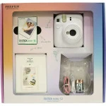 Фотоаппарат FUJIFILM INSTAX MINI 12 BUNDLE СLEAR CASE + L20PK (CLAY WHITE) N0000004008