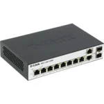 Коммутатор D-link DGS-1100-10/ME/A2A 1000 Base-TX (1000 мбит/с), 2 SFP порта