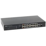Коммутатор Dahua DH-PFS3117-16ET-135 (100 Base-TX (100 мбит/с), 1 SFP порт)