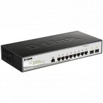Коммутатор D-link DGS-1210-10/ME/B (1000 Base-TX (1000 мбит/с), 2 SFP порта)