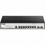 Коммутатор D-link DGS-1210-10/ME/B (1000 Base-TX (1000 мбит/с), 2 SFP порта)