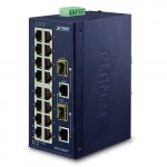 Коммутатор Planet IP30 Industrial IFGS-1822TF (100 Base-TX (100 мбит/с), 2 SFP порта)