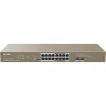 Коммутатор TENDA TEG1118P-16-250W 1000 Base-TX (1000 мбит/с), 2 SFP порта