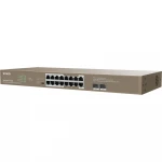 Коммутатор TENDA TEG1118P-16-250W 1000 Base-TX (1000 мбит/с), 2 SFP порта