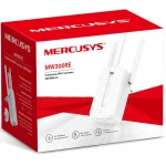 Усилитель сигнала Wi-Fi Mercusys MW300RE(EU) V3.0/4.0 (Wi-Fi 4 (802.11b /g / n), с внешней антенной)