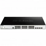 Коммутатор D-link DGS-1210-28MP/ME/B1A 1000 Base-TX (1000 мбит/с), 4 SFP порта