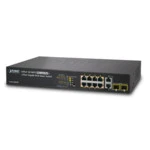 Коммутатор Planet FGSD-1008HPS 100 Base-TX (100 мбит/с), 2 SFP порта