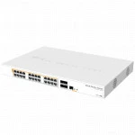 Коммутатор Mikrotik CRS328-24P-4S+RM 1000 Base-TX (1000 мбит/с), 4 SFP порта