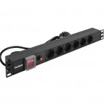 Аксессуар для серверного шкафа ExeGate Блок розеток горизонтальный ServerPro (19", 1U, 6 Schuko) EX280831RUS