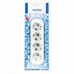 SmartBuy Колодка 4 розетки, 16А, без вкл., с заземлением (SBE-16-4-00-Z) 0014573