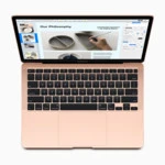 Ноутбук Apple MacBook Air 13 2020 Gold MWTL2RU/A (13.3 ", WQXGA 2560x1600 (16:10), Intel, Core i3, 8 Гб, SSD, 256 ГБ, Intel Iris Plus Graphics)