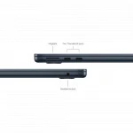 Ноутбук Apple MacBook Air 13 M3 Midnight MXCV3LL/A 13.6 ", WQXGA 2560x1664 (16:10), Apple, M3 series, 16 Гб, 512 ГБ, Apple M3 10-Core, Mac OS