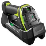 Сканер штрихкода Zebra LI3678-SR3U42A0S1W Ручной беспроводной, 1D, USB, Черно-зеленый, С подставкой
