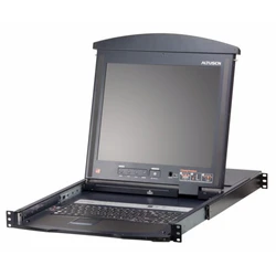 KVM-переключатель ATEN 8P CAT5 HIGH DENSITY DUAL RAIL LCD KL1508AIN-AXA-RG