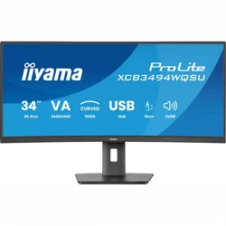 Монитор IIYAMA ProLite XCB3497WQSNPH-B1 34 ", VA, Ultra-Wide QHD 3440x1440 (21:9), 120 Гц