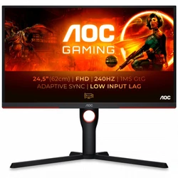 Монитор AOC 25G3ZM/BK 24.5 ", VA, Full HD 1920x1080 (16:9), 240 Гц