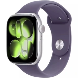 Apple Watch Series 11 GPS 46mm Silver Aluminium Case with Purple Fog Sport Band - M/L MEVA4RK/A Смарт-часы