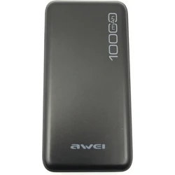 Внешний аккумулятор (Power Bank) AWEI P28K (10000 мАч, Серый)