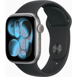 Apple Watch Series 11 42mm Space Grey Aluminium Case With Black Sport Band S/M MEQW4LW/A Смарт-часы